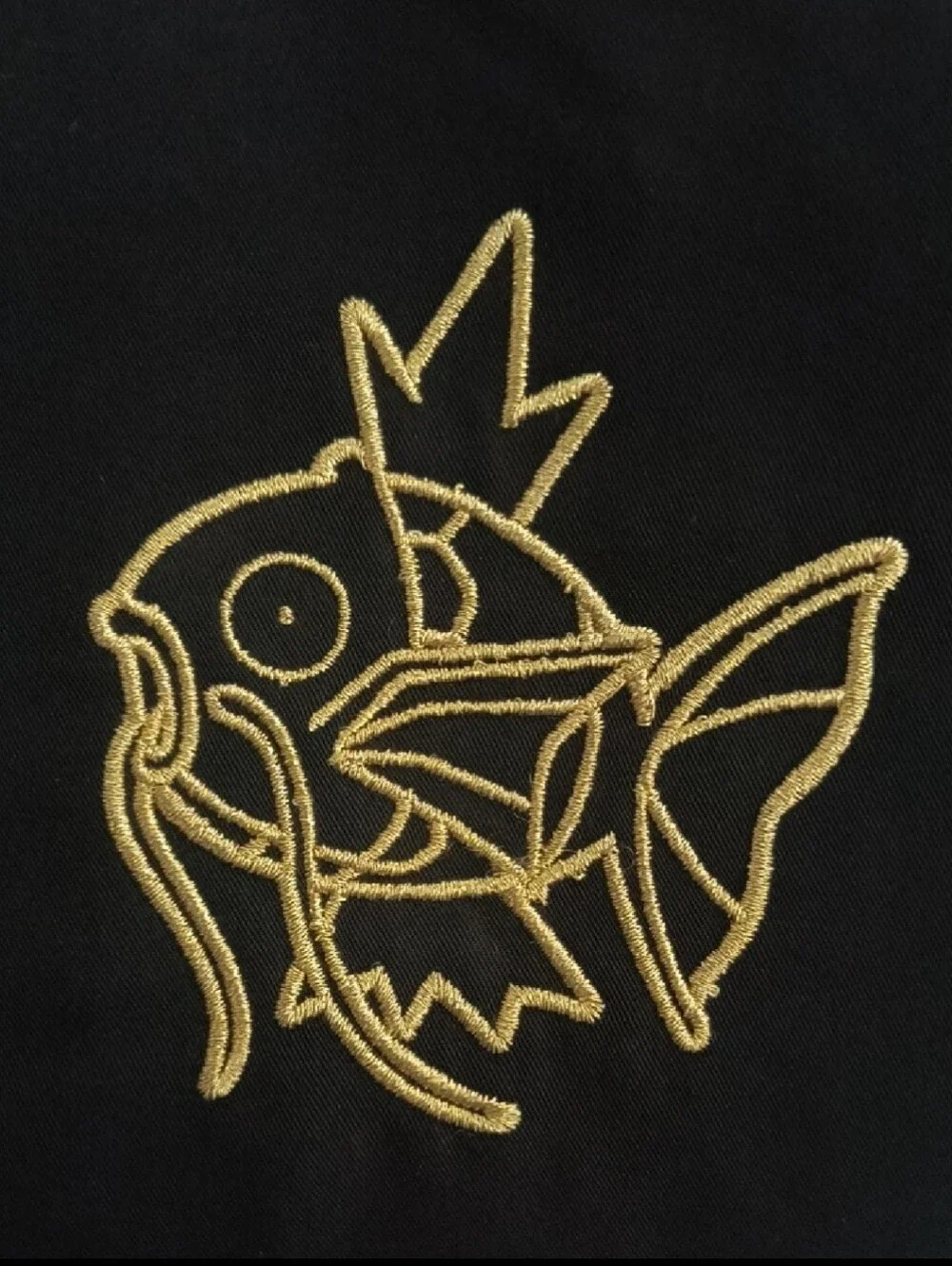 Blackmilk Pokémon Gyarados Embroidered Gold & Black Bomber Jacket Unisex Size S